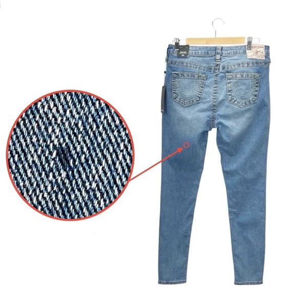 True Religion Jeans Size 29/8 Jennie Curvy Big T Mid Rise Skinny Light Wash NWT - Picture 4 of 10